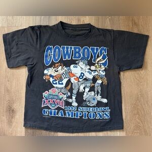 1992 Dallas Cowboys Looney Tunes Superbowl Taz Bugs Bunny XXVII Shirt SZ S??